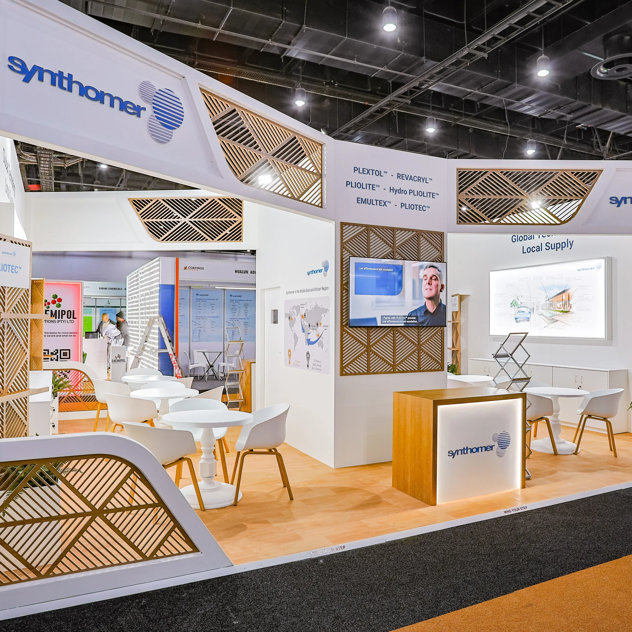 Full Custom Walk-Through Exhibition Stand for Synthomer at Coatings For Africa